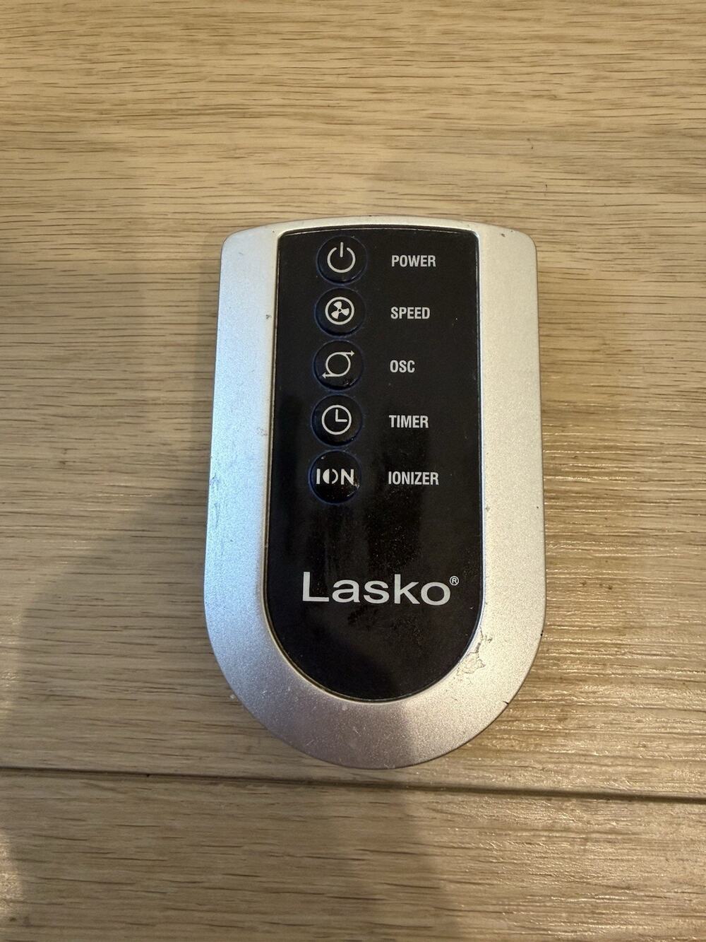 Lasko Tower Fan OEM Remote Control 5-Button, Silver/Black Tested